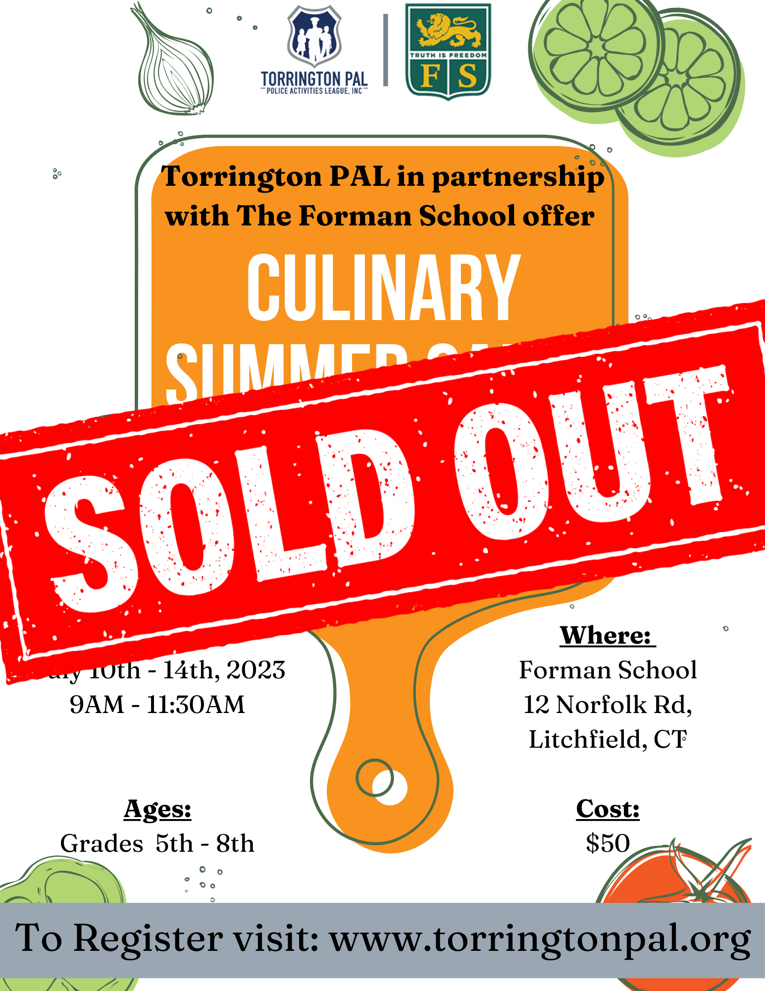 culinary camp - sold out